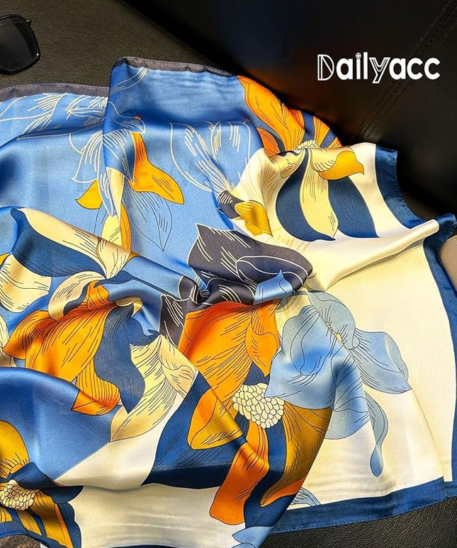 Dailyacc Hair Bandanas Scarf For Women Lightweight Fashion Neck Silk Satin Head Scarves For Sleeping Handbags Scarf