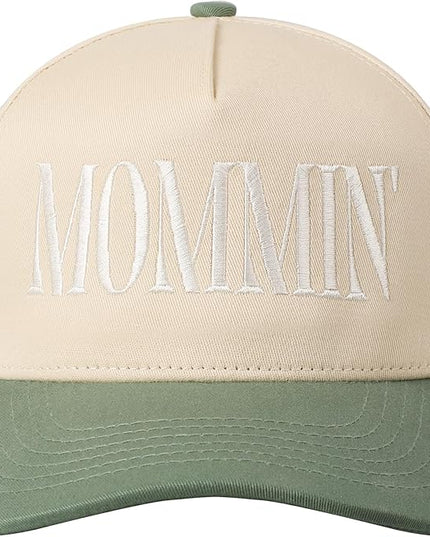 MIRMARU Two-Tone Vintage Canvas Trucker Hats for Men & Women, Adjustable Size Baseball Caps with Trendy Embroidered Design