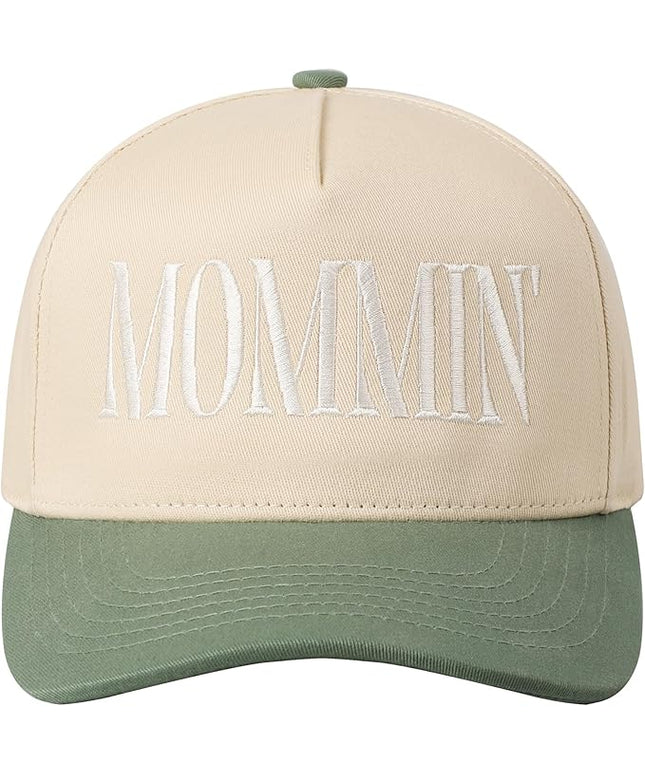 MIRMARU Two-Tone Vintage Canvas Trucker Hats for Men & Women, Adjustable Size Baseball Caps with Trendy Embroidered Design