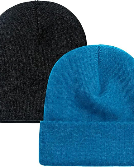 ZOORON 1&2 Pack Beanie for Men Women Slouchy Beanie Hats Winter Knit Caps Soft Ski Hat Unisex