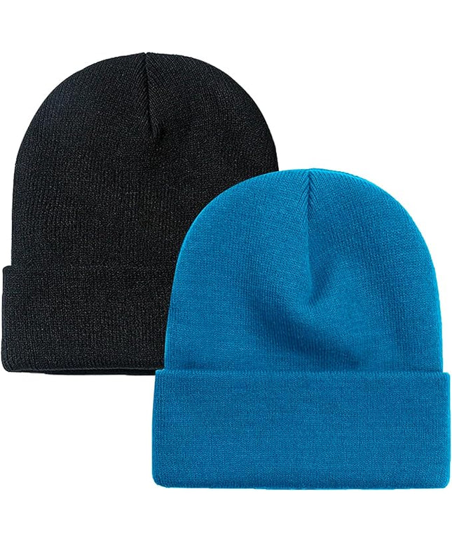 ZOORON 1&2 Pack Beanie for Men Women Slouchy Beanie Hats Winter Knit Caps Soft Ski Hat Unisex