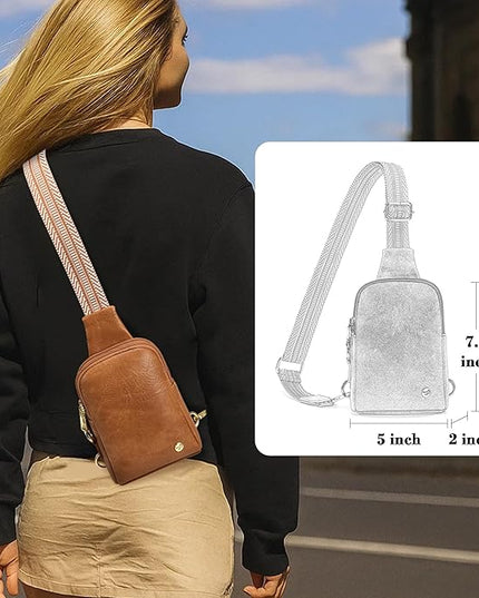 INICAT Sling Bag for Women Touchscreen Small Crossbody Cell Phone Purse Fanny Pack