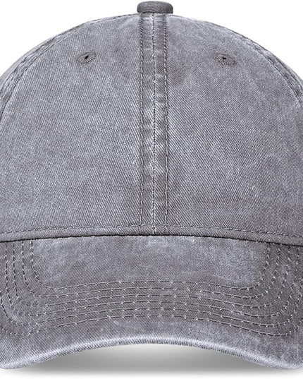 YEANIY Vintage Washed Cotton Plain Baseball Caps Adjustable Unstructured Soft Blank Casual Dad Ball Hats for Men Women