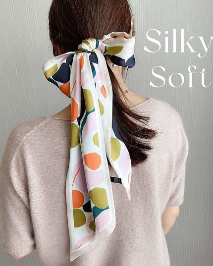 Dailyacc Hair Scarf for Women Fashion Silky Satin Headscarf Wrap Breathable Lightweight Neck Scarves For Handbag