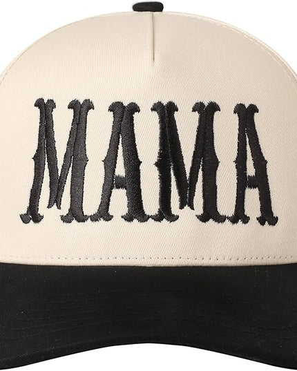 MIRMARU Two-Tone Vintage Canvas Trucker Hats for Men & Women, Adjustable Size Baseball Caps with Trendy Embroidered Design