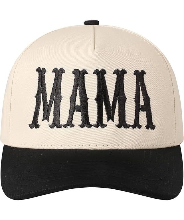 MIRMARU Two-Tone Vintage Canvas Trucker Hats for Men & Women, Adjustable Size Baseball Caps with Trendy Embroidered Design