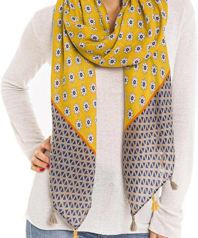 MELIFLUOS DESIGNED IN SPAIN Scarf for Women Lightweight Paisley Fashion for Summer Fall Scarves Shawl Wrap