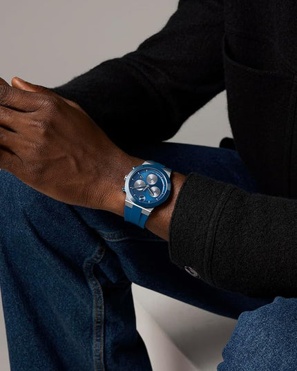 Movado Bold Fusion Men's Watch - Swiss Quartz Chronograph Movement, Silicone Strap - 5 ATM Water Resistance - Luxury Fashion Timepiece for Him - 44.50mm