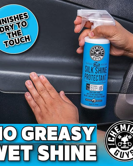 Chemical Guys TVD_109_1602 Silk Shine Spray-able Dry-to-The-Touch Dressing and Protectant for Tires, Trim, Vinyl, Plastic and More, Safe for Cars, Trucks, Motorcycles, RVs & More, 16 fl oz (2 Pack)