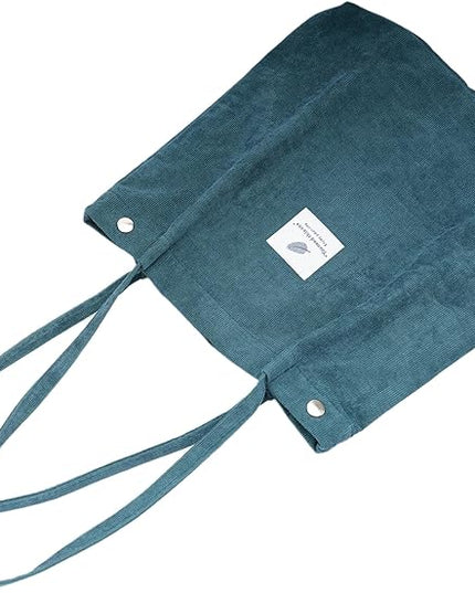Corduroy Tote Bag Cute Tote Bags for Women Shoulder Bag with Inner Pocket for Work Beach Travel and Shopping Grocery