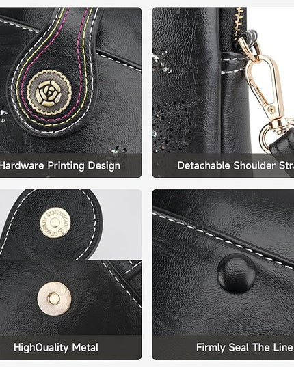 Small Crossbody Bags for Women, Lightweight Mini Cute Cell Phone Purse for Women with Tassel Shining Butterfly