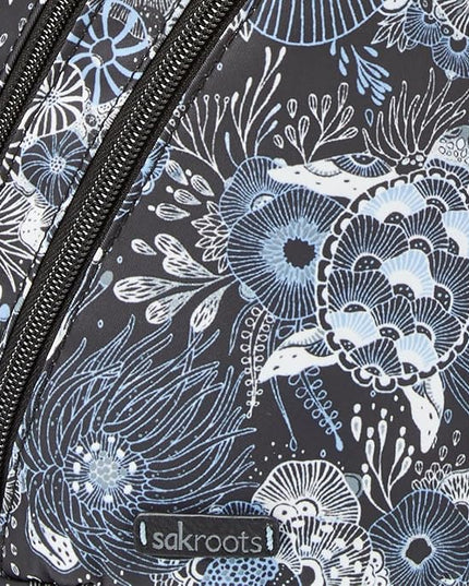 Sakroots On The Go Sling Bag for Women in Eco-Twill, Large Convertible Crossbody Backpack With Main Zipper Closer, Made From Recycled Materials - Midnight Seascape 2