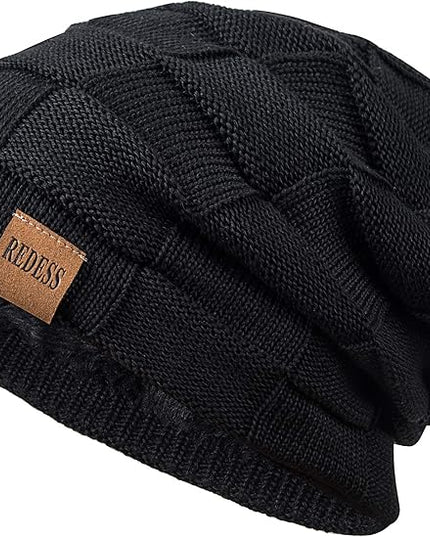 REDESS Beanie Hat for Men and Women Winter Warm Hats Knit Slouchy Thick Skull Cap