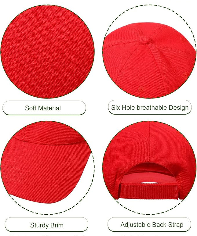 Handepo 24 Pcs Blank Baseball Cap Adjustable Back Strap Plain Blank Camouflage Hat Unisex Baseball Cap for Trucker Men Women