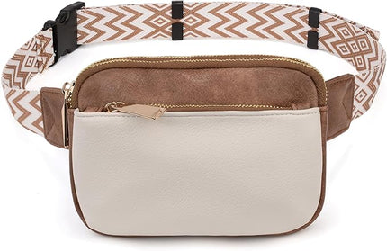UTO Fanny Pack for Women Crossbody Trendy Fashion Belt Purse Chest Waist Hip Bumbag for Outdoor Shopping Travel Hiking