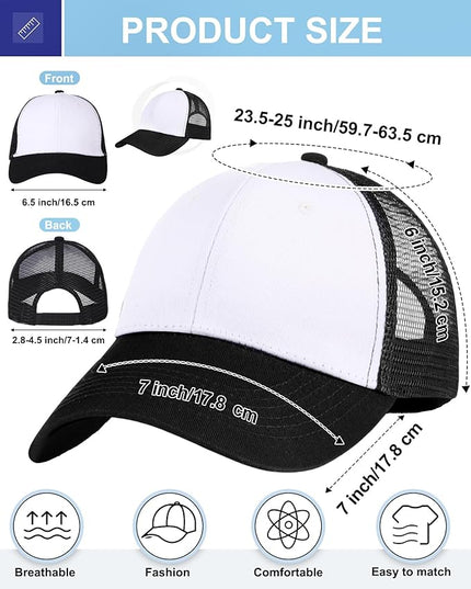 Coume Mesh Trucker Hats Bulk Sublimation Blank DIY Baseball Unisex Caps for Business Embroidery Sport Party Gift