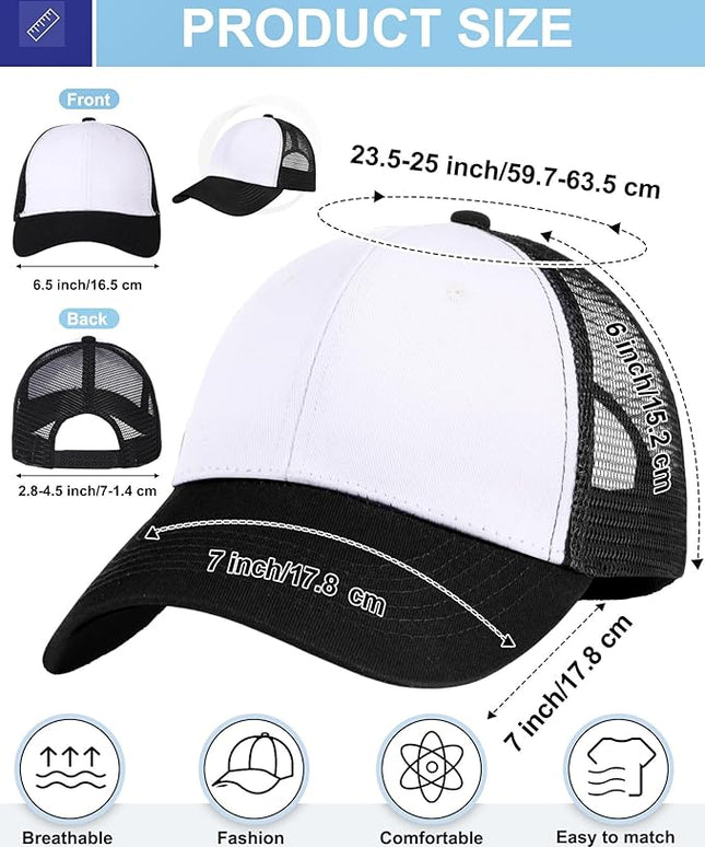 Coume Mesh Trucker Hats Bulk Sublimation Blank DIY Baseball Unisex Caps for Business Embroidery Sport Party Gift