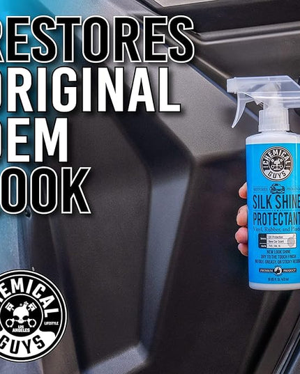 Chemical Guys TVD_109_1602 Silk Shine Spray-able Dry-to-The-Touch Dressing and Protectant for Tires, Trim, Vinyl, Plastic and More, Safe for Cars, Trucks, Motorcycles, RVs & More, 16 fl oz (2 Pack)