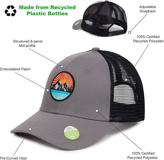 Ecofera Men's Eco-Friendly Snapback Trucker Hat Baseball Cap