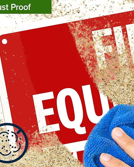 Fire Equipment Keep Clear Sign, 10x7 Inches, Rust Free .040 Aluminum, Fade Resistant, Made in USA by My Sign Center