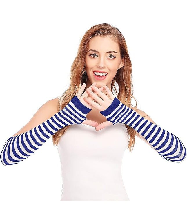 Bienvenu Punk Gothic Rock Long Arm Warmer Fingerless Gloves