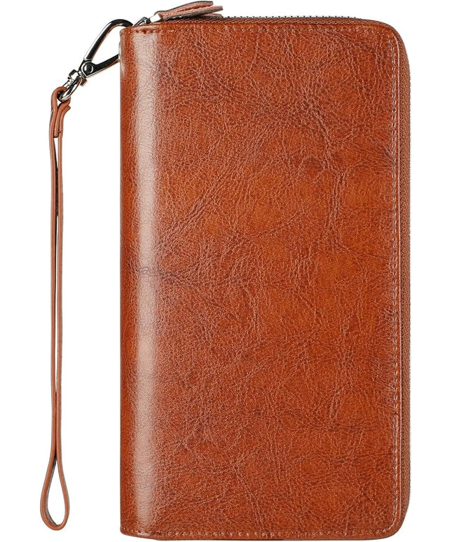 Lavemi Small Compact Women Wallet RFID Blocking Genuine Leather Bifold Purse with ID Windows