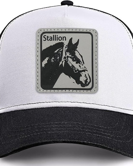 Animal Trucker Hats Leather Pattern Adjustable Snapback Mesh Animal Baseball Cap for Men