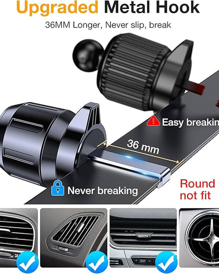 Coolpow 3-in-1 Car Phone Holder Mount【Strongest Suction & Military-Grade】 Cell Phone Holders for Your Car Dashboard Phone Holder Automobile Cradle Truck Mount Stand for iPhone Android All Smartphones