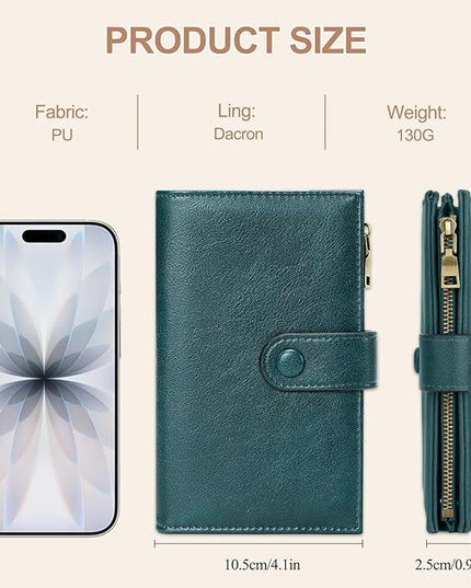 BKNOOU Passport Holder for Women and Man, Compact Travel Passport Wallet Rfid Blocking Passport Holder Leather Travel Wallet Trifold Clutch Wallet, Passport Cover Holds Cards, Tickets, Cash and Pen