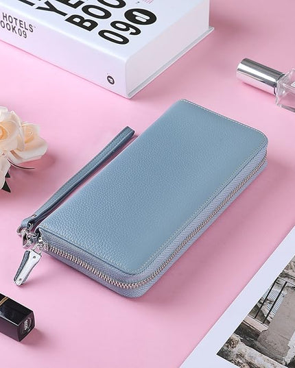 Lavemi Small Compact Women Wallet RFID Blocking Genuine Leather Bifold Purse with ID Windows
