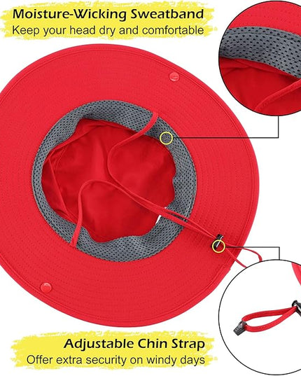 Connectyle Men's Sun Hat UPF 50+ Wide Brim Bucket Hats for Fishing Hiking Gardening Adjustable Boonie Hat Outdoor Safari Hats