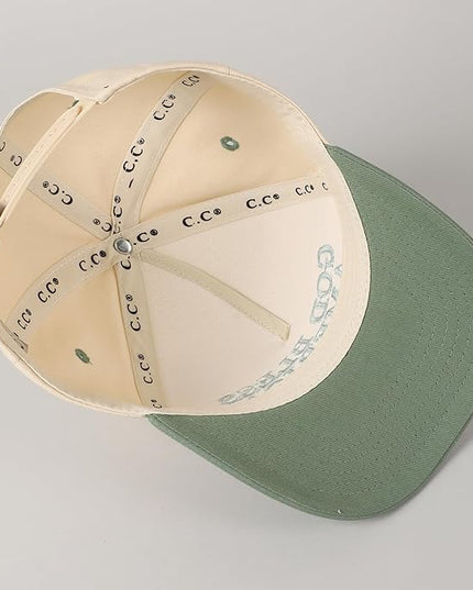 MIRMARU Two-Tone Vintage Canvas Trucker Hats for Men & Women, Adjustable Size Baseball Caps with Trendy Embroidered Design