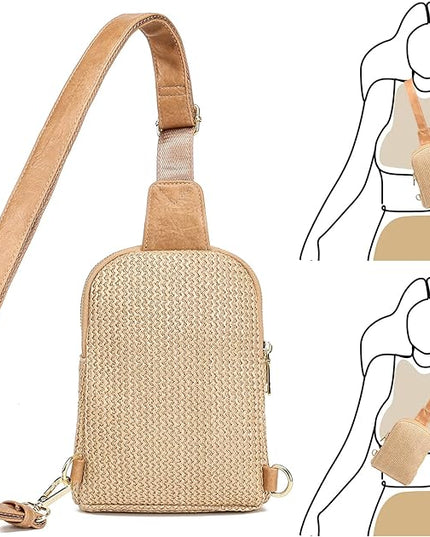 INICAT Faux Straw Crossbody Bags Beach Gifts Valentines Day Her Cruise Ship Essentials Women Summer Small Sling Purses