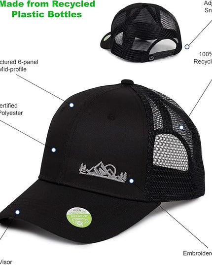 Ecofera Men's Eco-Friendly Snapback Trucker Hat Baseball Cap