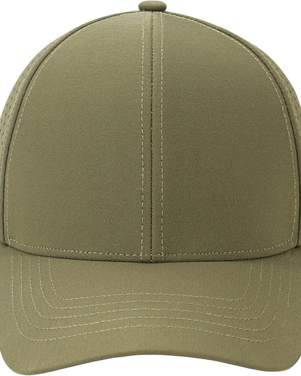 VOBOOM Men Quick Dry Baseball Cap Laser Cut Mesh Ball Curved Brim Snapback Hat