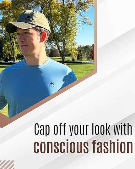 Baseball Cap with Adjustable Buckle Closure - Regular Fit Baseball Hat for Men & Women - Stylish Recycled Cotton Cap