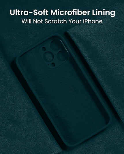 FireNova Designed for iPhone 15 Pro Max Case, Silicone Upgraded [Camera Protection] Phone Case with [2 Screen Protectors], Soft Anti-Scratch Microfiber Lining Inside, 6.7 inch, Teal