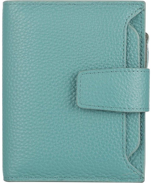 Lavemi Small Compact Women Wallet RFID Blocking Genuine Leather Bifold Purse with ID Windows