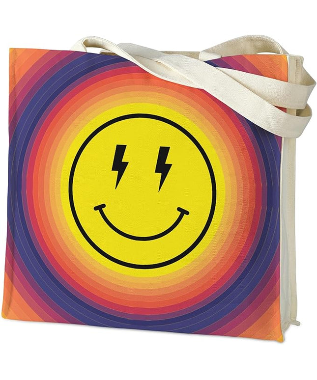 AUSVKAI Canvas Tote Bag Aesthetic for Women, Cute Reusable Bags with Pockets & Snaps for Beach Shopping College Gym Grocery