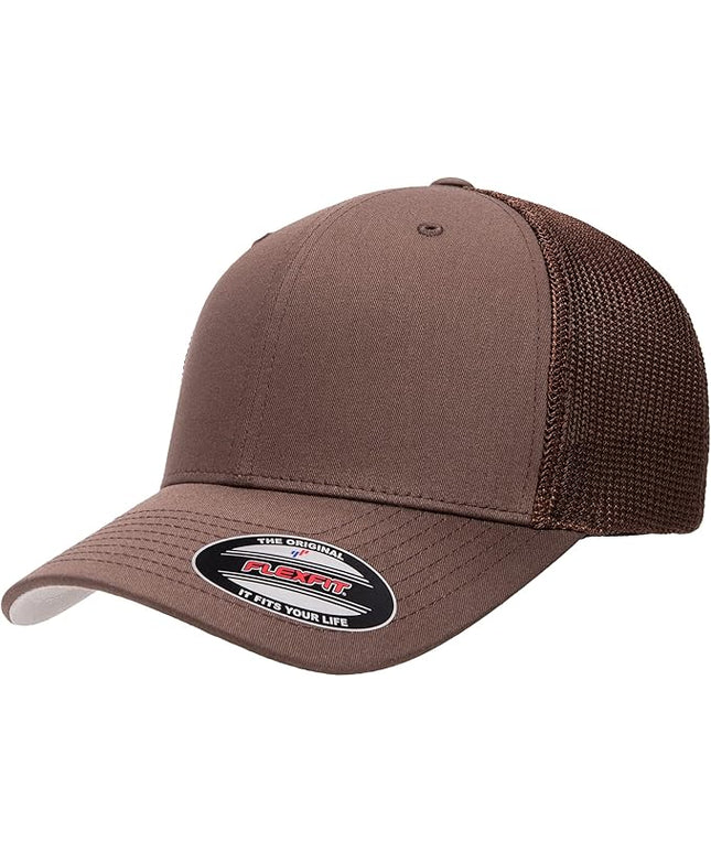 Flexfit 6511 Fitted Mid-Profile Stretchable Mesh Panels Trucker Cap | Bulk Pack Available