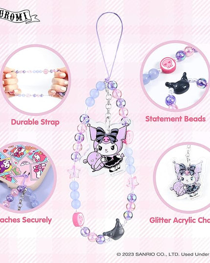 iFace Hello Kitty and Friends Beaded Wristlet Universal Phone Charm Strap - Cute Wrist Chain Lanyard Aesthetic Decor Strap for Cell Phone Camera Keys AirPods Keychains