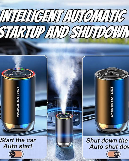 Smart Car Air Freshener, Car Air Freshener Diffuser with 3 Color Starry Sky Projection, Cars Scent Diffuser with RGB Music Syncing Light, 3 Mode Adjustable, Auto On/Off Cars Diffuser, 50ml Cologne