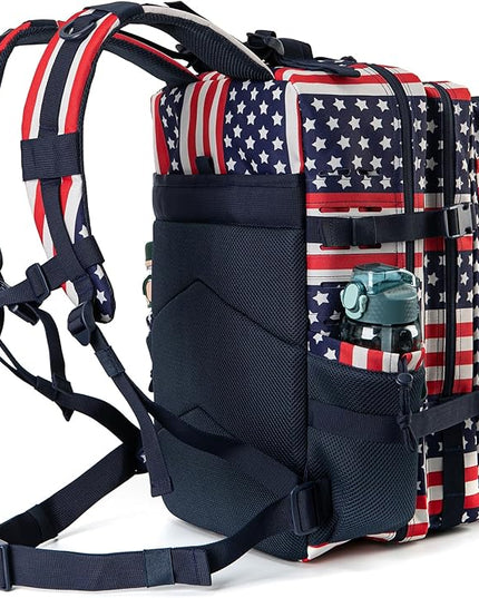 QT&QY 25L/45L Military Tactical Backpack For Men Molle Daypack 3 Day Bug Out Bag Hiking Rucksack With Bottle Holder
