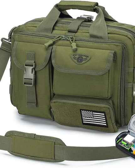Stypos Tactical Messenger Bag,14inch/15.6inch/17.3inch Briefcase for Man Military Laptop Bag, Flight Work Bags for Pilots
