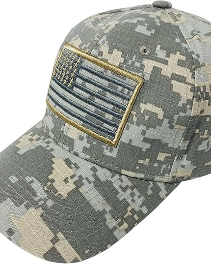 Roytrense Embroidered American Flag Unisex Baseball Cap (100% Cotton)