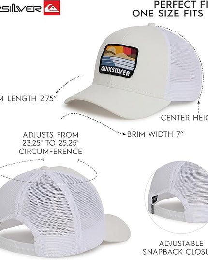 Quiksilver Men's Premium Cotton Adjustable Snap Back Logo Baseball Cap