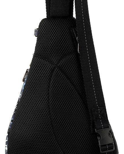 Sakroots On The Go Sling Bag for Women in Eco-Twill, Large Convertible Crossbody Backpack With Main Zipper Closer, Made From Recycled Materials - Midnight Seascape