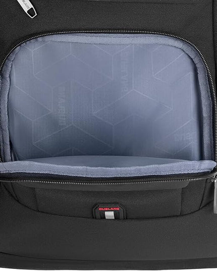 DUSLANG 17 Inch Laptop Backpack for Travel Water Resistant College Backpack for Men Women Laptop Bag with USB Charging Port Clear Cosmetic Bag,Black