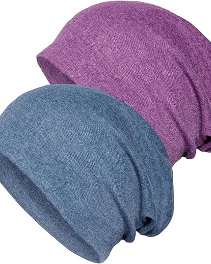 Senker Fashion Slouchy Beanie Hats for Women Men, Chemo Headwear Cotton Beanies Soft Lightweight Chemo Skull Cap Elastic