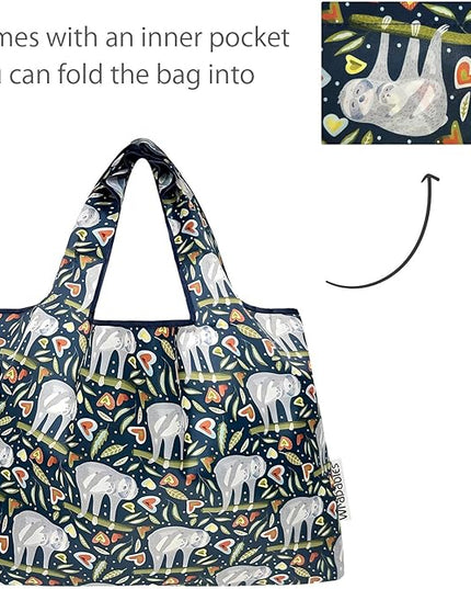 allydrew Large Foldable Tote Nylon Reusable Grocery Bags
